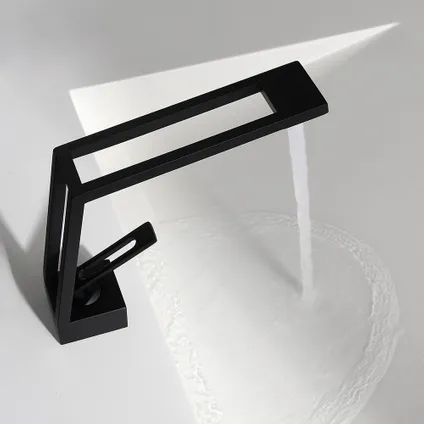 Mitigeur lavabo design - Noir mat 4