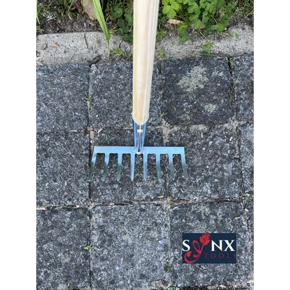Synx Tools - Tuinhark - 8 Tanden verzinkt - Harken - Bladharken - Hark met steel 150 cm 4