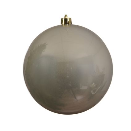 Decoris grote kerstbal - D20 cm - licht champagne - kunststof