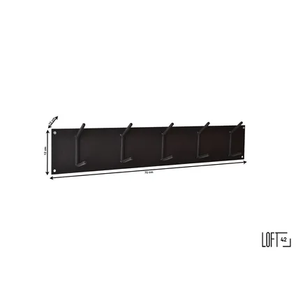 LOFT42 Factory Kapstok – Metaal - Zwart – 10 haken 3