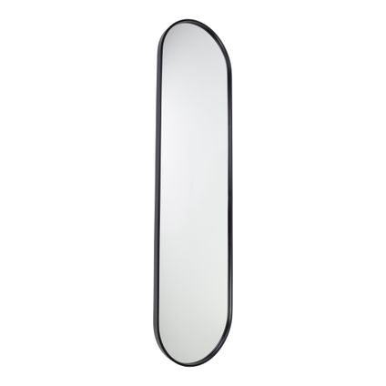 Fragix Boston Miroir pleine longueur Ovale - Noir - Métal - 150x40