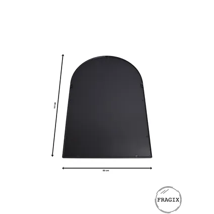 Fragix Ark wandspiegel - Zwart metaal - 60x90 4