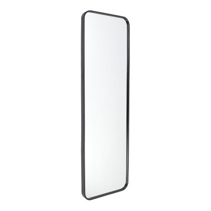 Fragix Boston miroir en pied rectangulaire - Noir - Métal - 130x40cm - Industriel