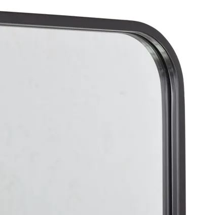 Fragix Boston passpiegel rechthoekig - Zwart - Metaal - 130x40cm - Industrieel 3