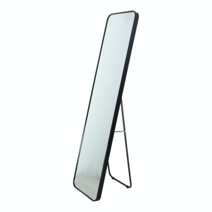 Fragix Alux Miroir pleine longueur sur pied/suspendu - Noir - Aluminium - 160x40