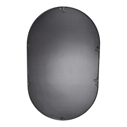 Fragix Boston Miroir Ovale - Noir - Métal - 80x50 3