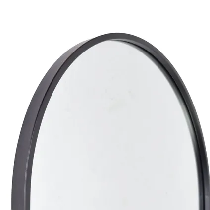 Fragix Boston Miroir Ovale - Noir - Métal - 80x50 4