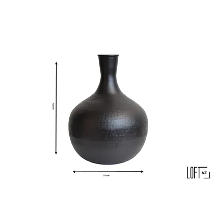 LOFT42 Gusto Large - Vase - Métal noir - 42x33 6