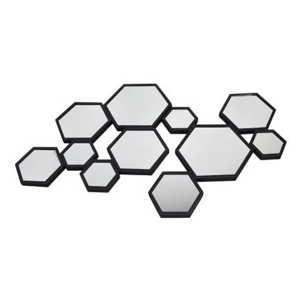 LOFT42 Hexa Multimiroir - Hexagone - Noir