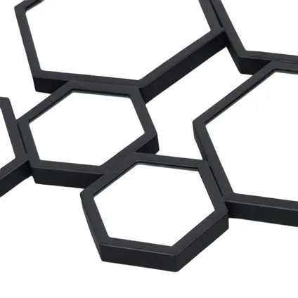 LOFT42 Hexa Multispiegel - Zeshoek - Zwart - 120x70cm 2