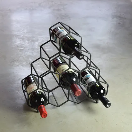 LOFT42 Casier à vin Pinot - 10 bouteilles - Métal - Noir 4