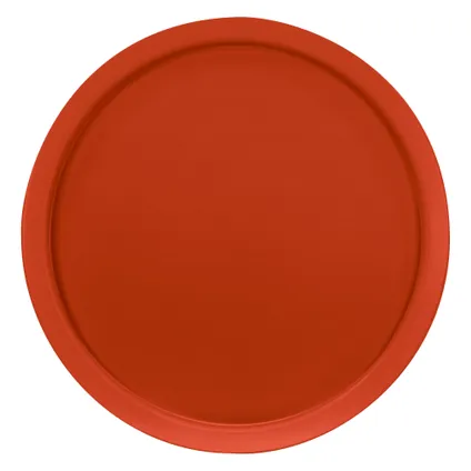 Bijzettafel rond Ø43xH52 cm van metaal, rood, salontafel met afneembaar dienblad ML-Design 3