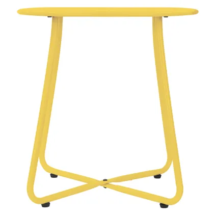 Table basse en métal jaune table d`appoint ronde table de chevet de salon/jardin 2
