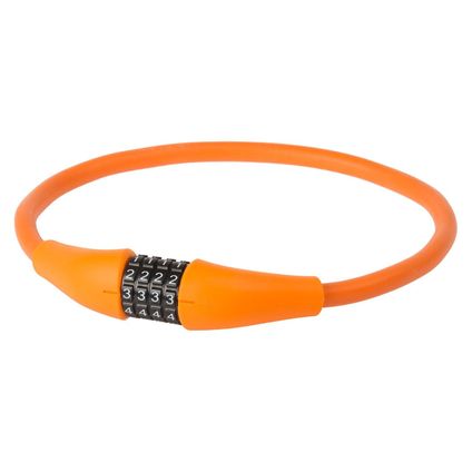 M-Wave Câble antivol à combinaison Silicone 900 x 12mm orange