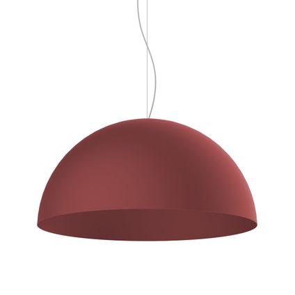 CASSIS Hanglamp, 1XE27, metaal, rood cowhide, D60cm