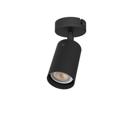FORM S Plafondlamp, 1X GU10, metaal, zwart mat, D.6cm
