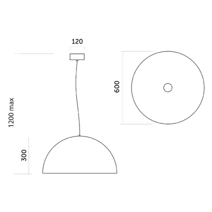 CASSIS Hanglamp, 1XE27, metaal, zwart mat, D60cm 4