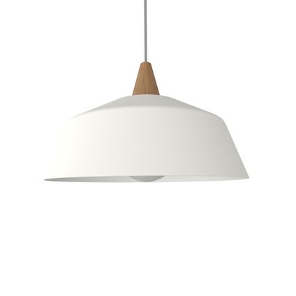 KON Hanglamp, 1X E27, metaal, wit mat, D.35cm