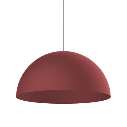 CASSIS Hanglamp, 1XE27, metaal, rood cowhide, D40cm