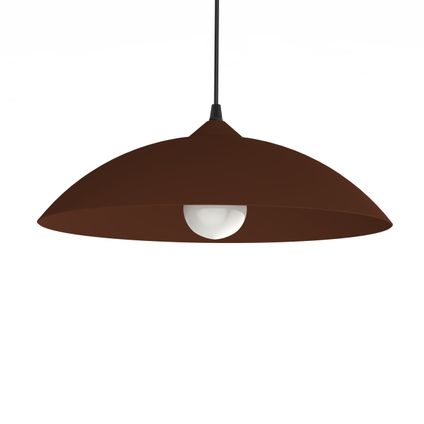 FLASH Hanglamp, 1X E27, metaal, bruin corten, D.30cm