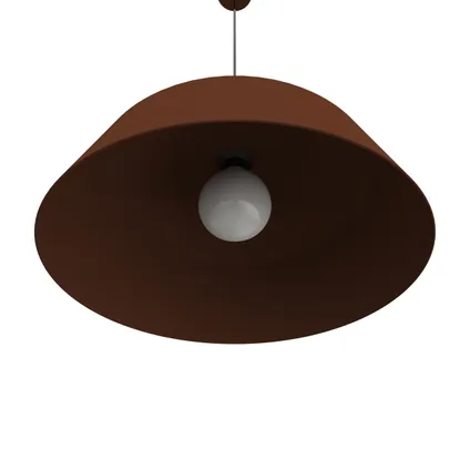 KON Hanglamp, 1X E27, metaal, bruin corten, D.50cm 2