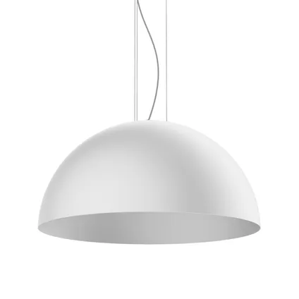 CASSIS Hanglamp, 1XE27, metaal, wit mat, D80cm
