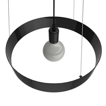 HALO Hanglamp, 1X E27, metaal, zwart glanzend, D.40cm 3