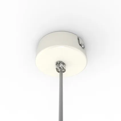 KON Hanglamp, 1X E27, metaal, wit glanzend, D.50cm 2