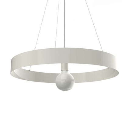 HALO Hanglamp, 1X E27, metaal, wit glanzend, D.60cm