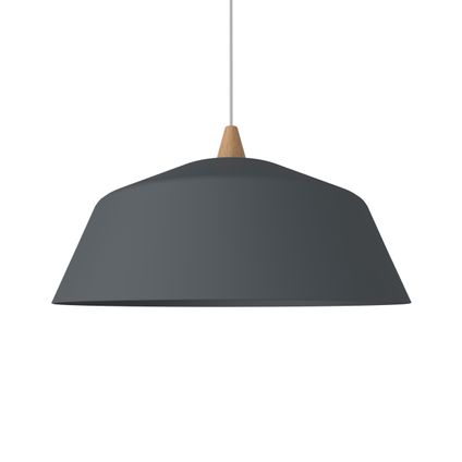 KON Hanglamp, 1X E27, metaal, grijs antraciet, D.50cm