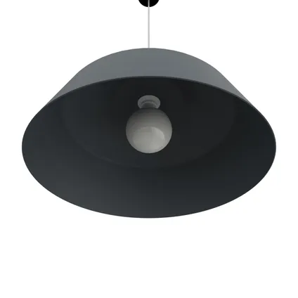 KON Hanglamp, 1X E27, metaal, grijs antraciet, D.50cm 3