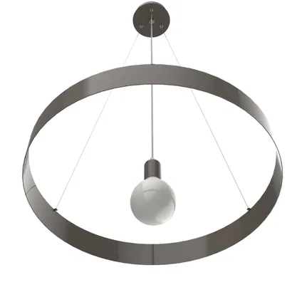 HALO Hanglamp, 1X E27, metaal, grijs taupe, D.60cm 2