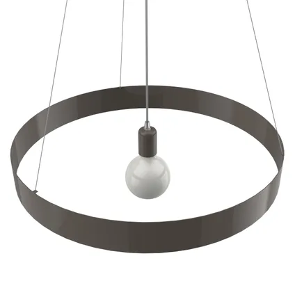HALO Hanglamp, 1X E27, metaal, grijs taupe, D.60cm 3