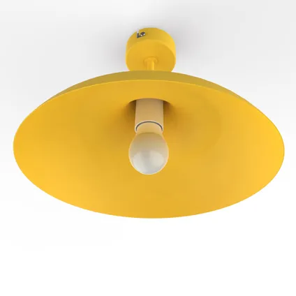 PARIGINA Plafondlamp, 1X E27, metaal, geel, D.40cm 2