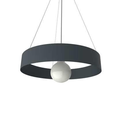 HALO Hanglamp, 1X E27, metaal, grijs antraciet, D.40cm