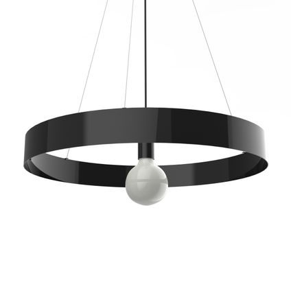 HALO Hanglamp, 1X E27, metaal, zwart glanzend, D.60cm