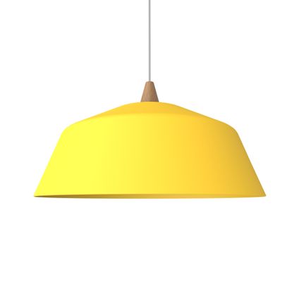 KON Hanglamp, 1X E27, metaal, geel, D.50cm
