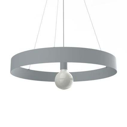 HALO Hanglamp, 1X E27, metaal, grijs, D.60cm