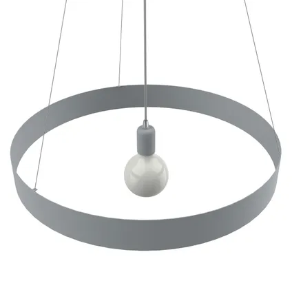 HALO Hanglamp, 1X E27, metaal, grijs, D.60cm 3