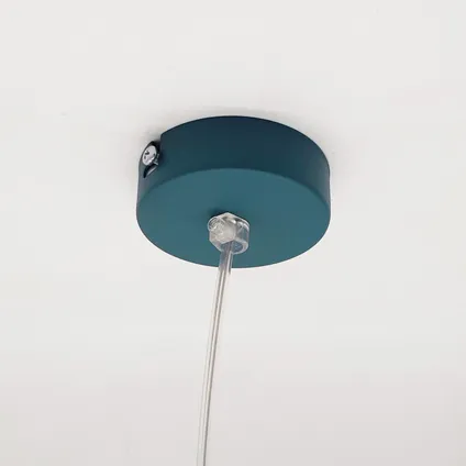 FLASH Hanglamp, 1X E27, metaal, mediterraan blauw, D.30cm 2