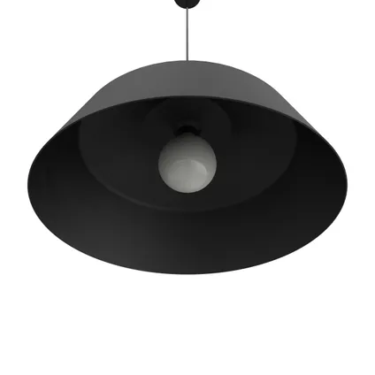 KON Hanglamp, 1X E27, metaal, zwart mat, D.50cm 3