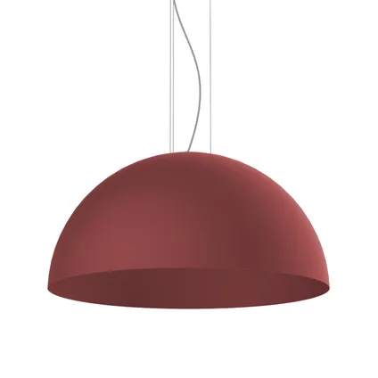 CASSIS Hanglamp, 1XE27, metaal, rood cowhide, D80cm