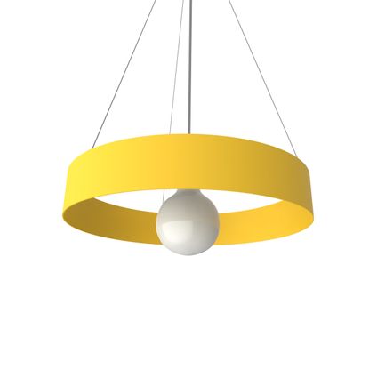 HALO Hanglamp, 1X E27, metaal, geel, D.40cm