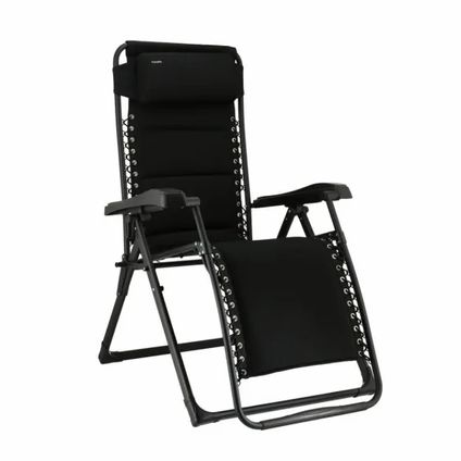 Travellife Barletta campingstoel Relax zwart - draagvermogen tot 150 kg