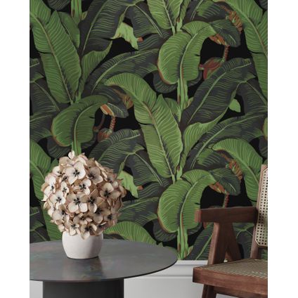 Wallpapers4Beginners - Behang - Banana Leaves - Vegan Papier - 250x200cm, 5.5m2