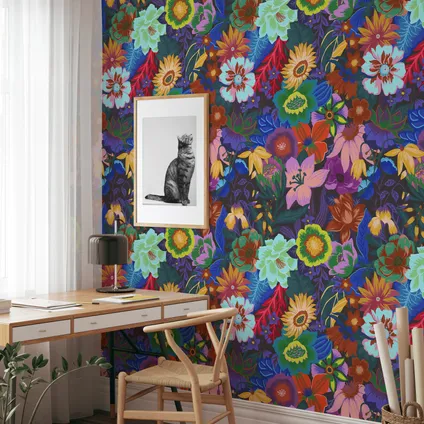 Papier Peint - Wallpapers4Beginners - Motif Floral - Papier vegan - 250x200cm, 5,5m2 2