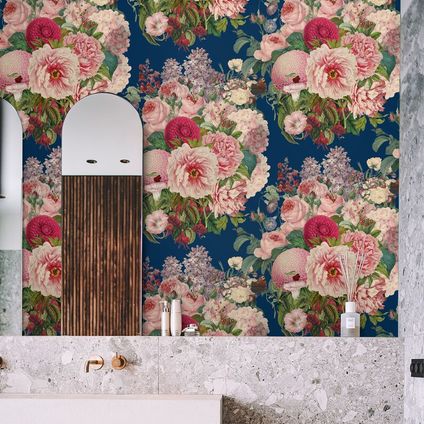 Papier Peint - Wallpapers4Beginners - Bouquet Floral - Papier vegan - 250x200cm, 5,5m2