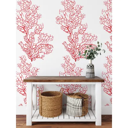 Papier Peint - Wallpapers4Beginners - Coral Rouge - Papier vegan - 250x200cm, 5,5m2 3