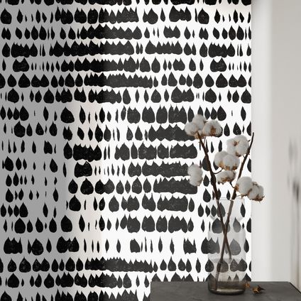 Papier Peint - Wallpapers4Beginners - Moderne Noir et Blanc de Style Scandinave - Papier vegan - 250x200cm, 5,5m2