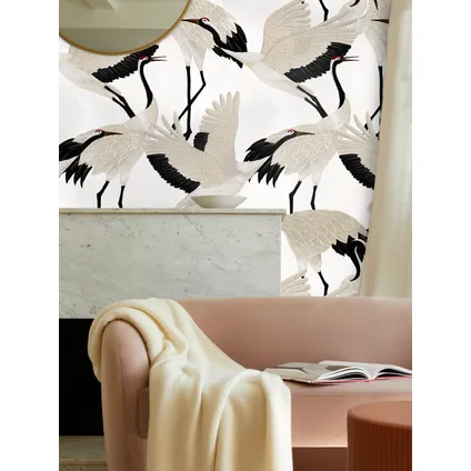 Wallpapers4Beginners - Behang - White Herons - Vegan Papier - 250x200cm, 5.5m2 3